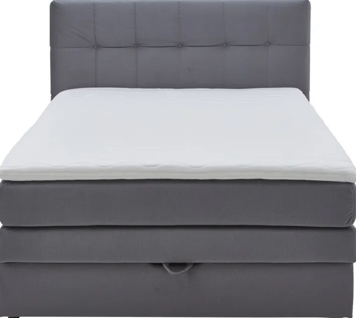 CASAVANTI Boxspringbett AMY 140 x 200 cm grau