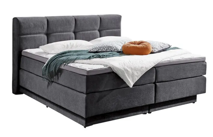 CASAVANTI Boxspringbett PORTAGE 180 x 200 cm grau