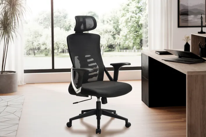 CASAVANTI Bürostuhl 65x123x65 cm Stoff schwarz