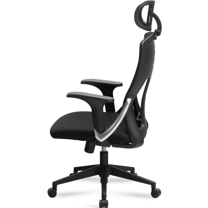 CASAVANTI Bürostuhl 65x123x65 cm Stoff schwarz