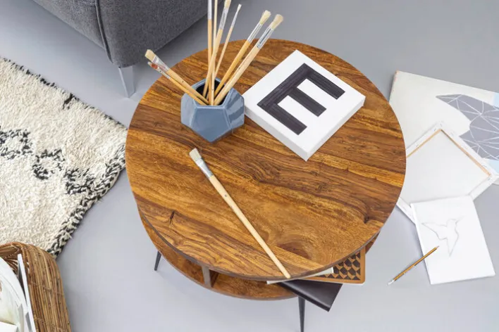 CASAVANTI Couchtisch 60 x 60 cm Sheesham massiv