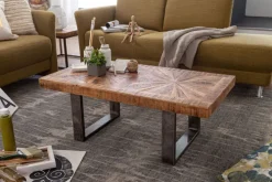 CASAVANTI Couchtisch 105 x 55 cm Grau/ Mango massiv