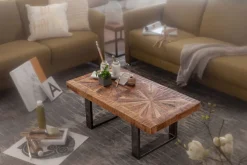 CASAVANTI Couchtisch 105 x 55 cm Grau/ Mango massiv