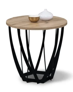 CASAVANTI Couchtisch MELLA 50 x 50 x 50 cm braun/schwarz