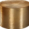 CASAVANTI Couchtisch rund 61 x 40,5 cm Metall Goldfarbig