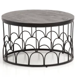 CASAVANTI Couchtisch 60x36 cm Massivholz Mango schwarz