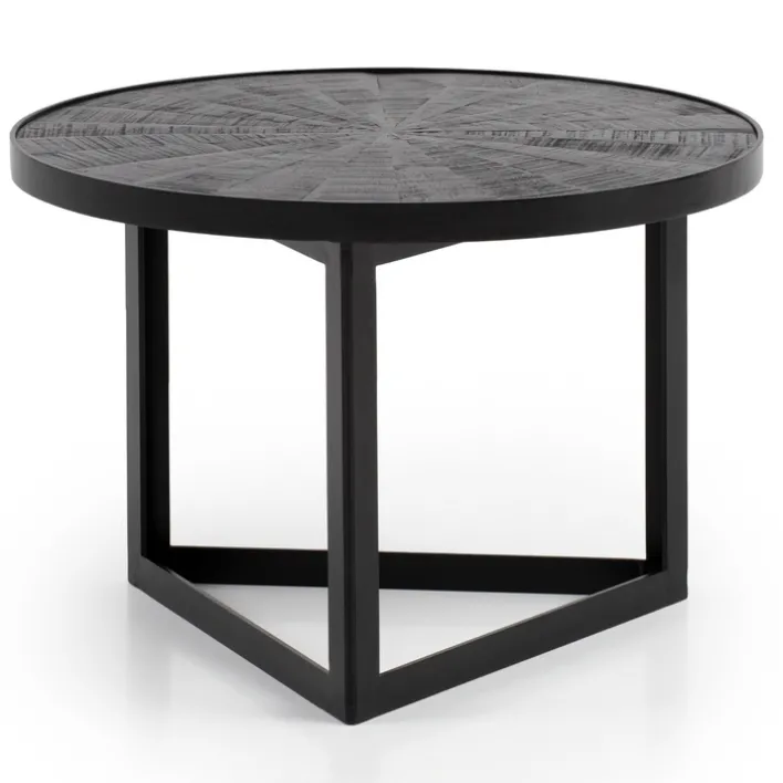 CASAVANTI Couchtisch 58x40 cm Massivholz Mango schwarz