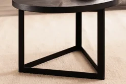 CASAVANTI Couchtisch 58x40 cm Massivholz Mango schwarz