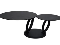 CASAVANTI Couchtisch 80x80(133,5 cm) Glaskeramik Anthrazit