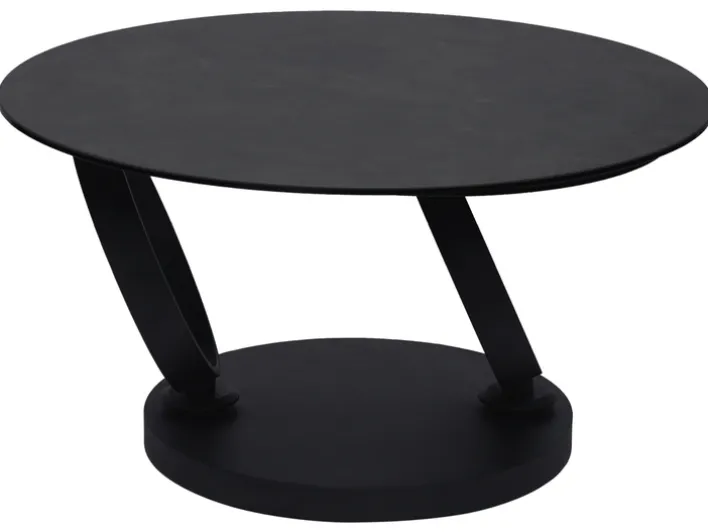 CASAVANTI Couchtisch 80x80(133,5 cm) Glaskeramik Anthrazit