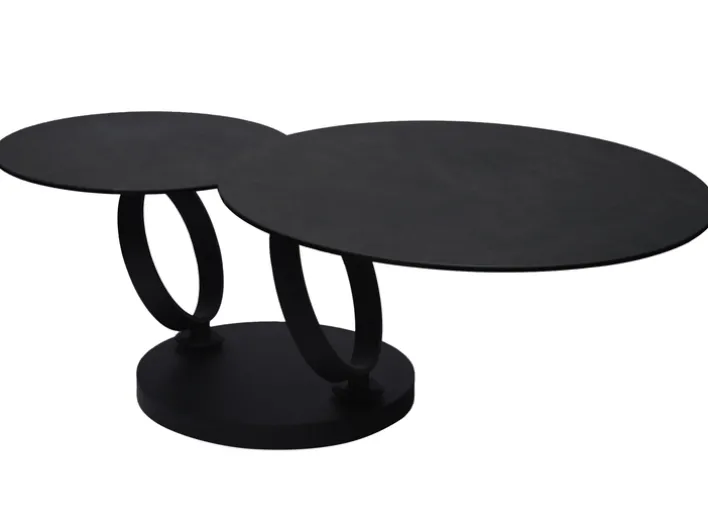 CASAVANTI Couchtisch 80x80(133,5 cm) Glaskeramik Anthrazit