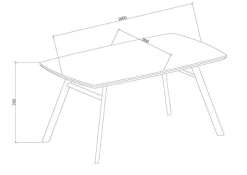 CASAVANTI Esstisch 180 x 90 cm schwarz