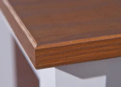 CASAVANTI Esstisch JACOB 1.2 weiß / Sepia-braun Massivholz 160 x 90 cm