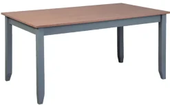 CASAVANTI Esstisch NICLAS 1.1 160x90x75 cm Massivholz grau/braun