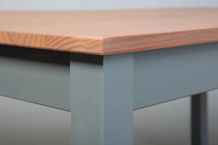 CASAVANTI Esstisch NICLAS 1.1 160x90x75 cm Massivholz grau/braun