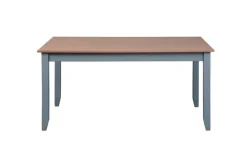 CASAVANTI Esstisch NICLAS 1.1 160x90x75 cm Massivholz grau/braun