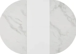 CASAVANTI Esstisch PLAZZA 120-170 x 76 cm weiß/Keramikoptik