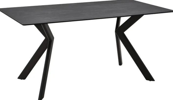 CASAVANTI Esstisch TAIGA 160 x 90 cm Glaskeramik grau/schwarz