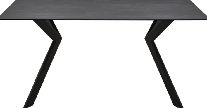 CASAVANTI Esstisch TAIGA 160 x 90 cm Glaskeramik grau/schwarz