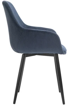 CASAVANTI Esszimmerstuhl 2er Set dunkelblau/schwarz