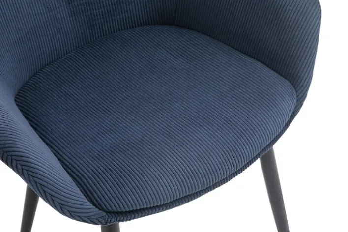 CASAVANTI Esszimmerstuhl 2er Set dunkelblau/schwarz