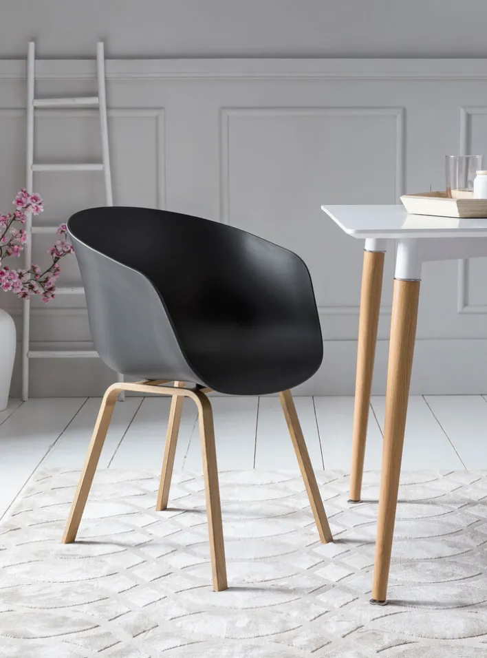 CASAVANTI Esszimmerstuhl 2er Set schwarz