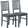 CASAVANTI Esszimmerstuhl NICLAS 7.1 2er Set Massivholz grau