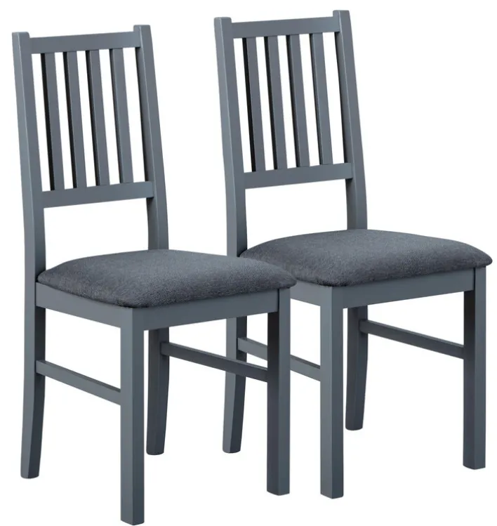 CASAVANTI Esszimmerstuhl NICLAS 7.1 2er Set Massivholz grau