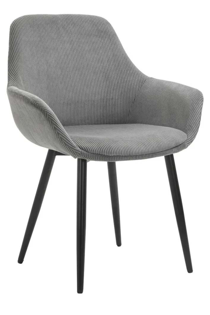 CASAVANTI Esszimmerstuhl 2er Set grau/schwarz