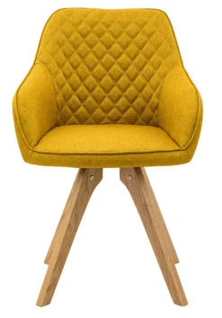 CASAVANTI Esszimmerstuhl 2er Set currygelb/ Eiche