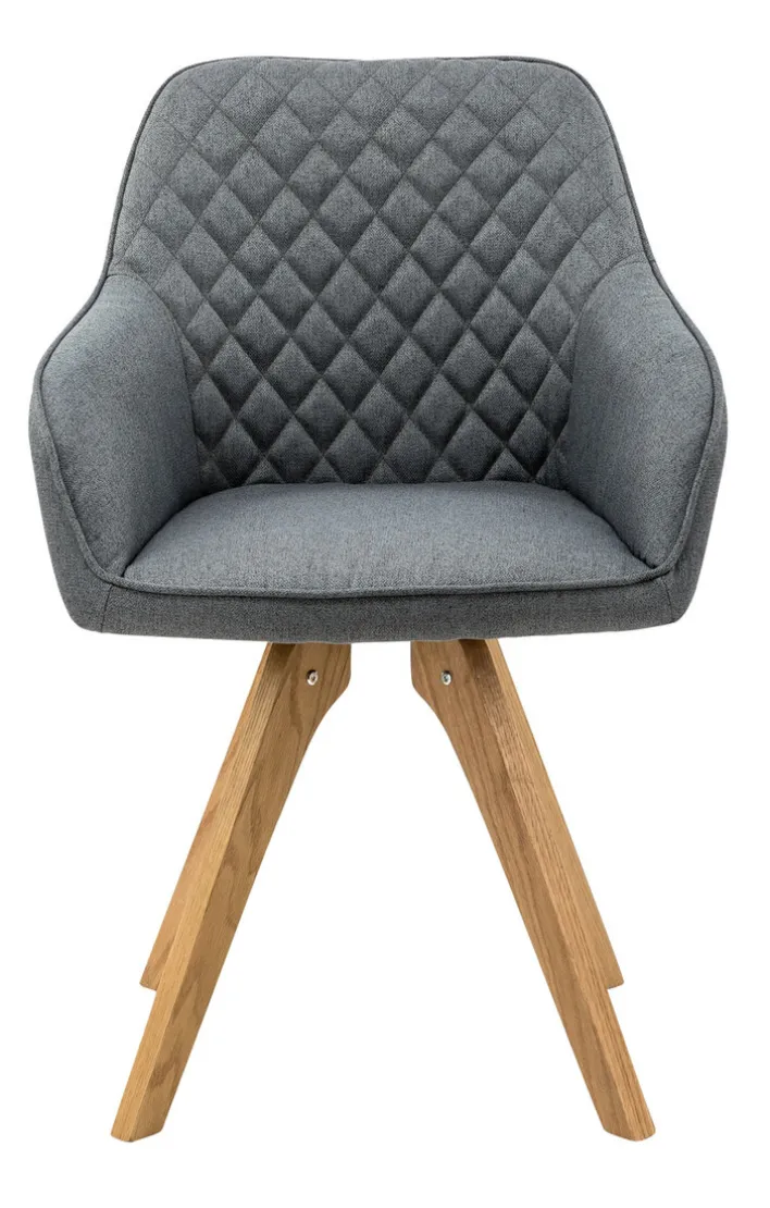 CASAVANTI Esszimmerstuhl 2er Set grau/ Eiche