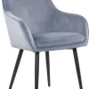 CASAVANTI Esszimmerstuhl Samt hellgrau