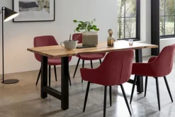 CASAVANTI Esszimmerstuhl 2er Set beere/schwarz