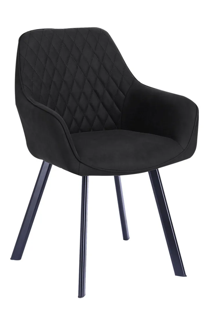 CASAVANTI Esszimmerstuhl 2er Set Mikrofaser anthrazit