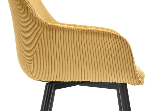 CASAVANTI Esszimmerstuhl 2er Set goldfarbig/schwarz