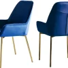 CASAVANTI Esszimmerstuhl 2er Set Samt blau
