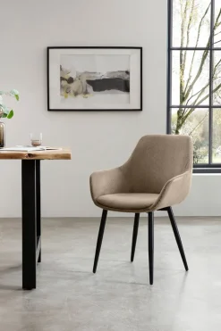 CASAVANTI Esszimmerstuhl 2er Set beige/schwarz