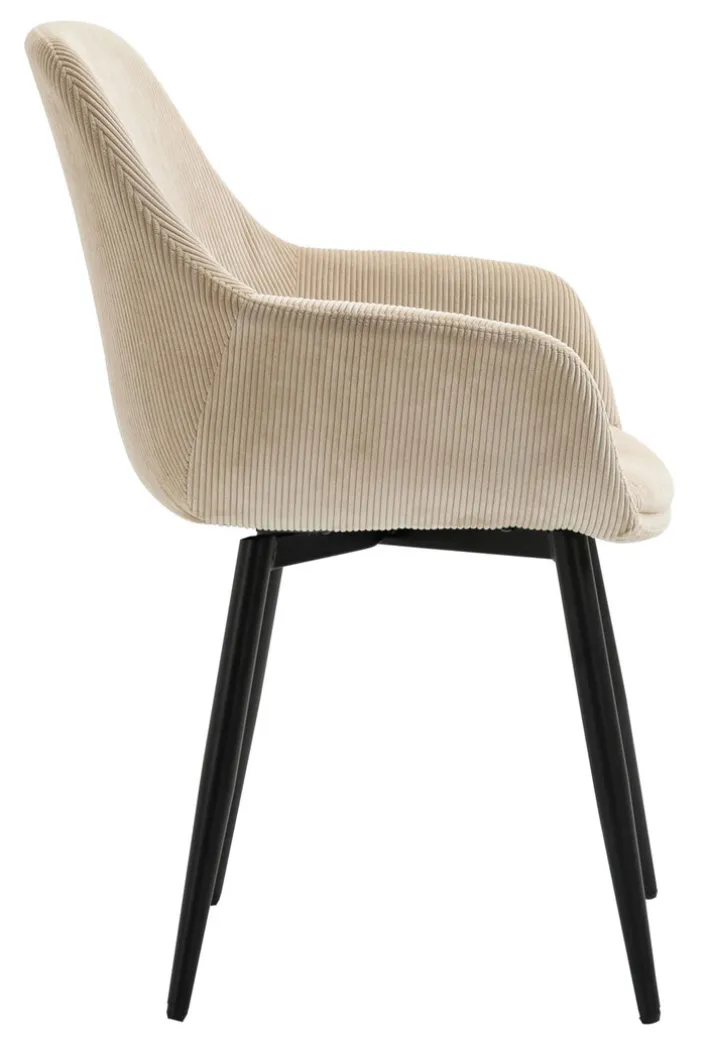 CASAVANTI Esszimmerstuhl 2er Set beige/schwarz