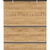 CASAVANTI Garderobenpaneel ALMADA 96 x 147 cm anthrazit /Navara Eiche NB