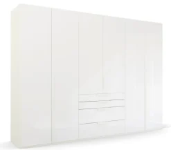 CASAVANTI Kleiderschrank PURISMA Alpinweiß/ Glas Kristallweiß