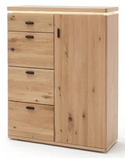 CASAVANTI Kommode MADRID 100 x 128 cm Balkeneiche Bianco