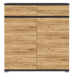 CASAVANTI Schuhschrank ALMADA anthrazit /Navara Eiche NB