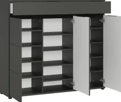 CASAVANTI Schuhschrank LANDOS 136 x 120 cm Graphit