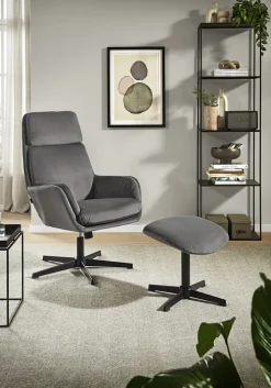 CASAVANTI Sessel Set 2-tlg. dunkelgrau