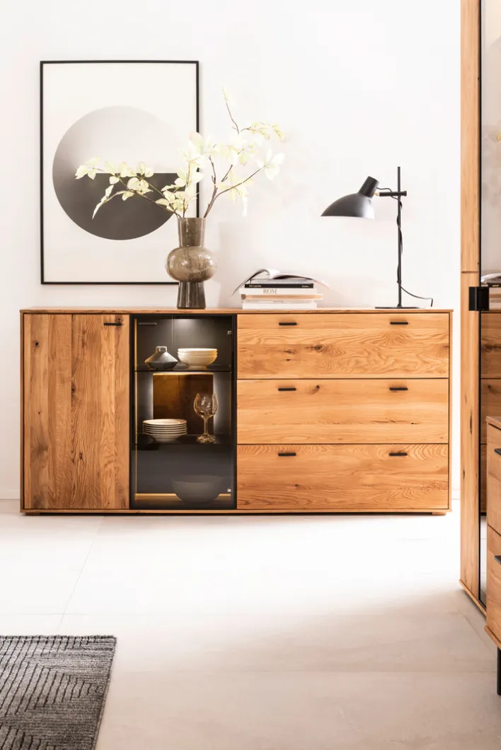 CASAVANTI Sideboard ASSINI 183x88 cm Ast/Balkeneiche