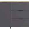 CASAVANTI Sideboard CALIFORNIA 192 x 98 cm Graphit/ Navarra-Eiche
