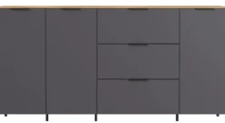 CASAVANTI Sideboard CALIFORNIA 192 x 98 cm Graphit/ Navarra-Eiche