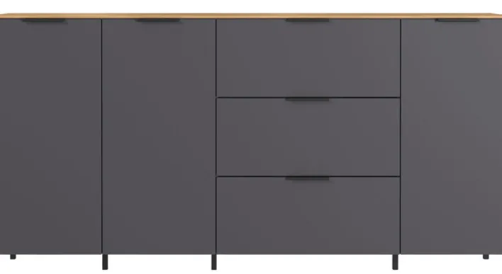 CASAVANTI Sideboard CALIFORNIA 192 x 98 cm Graphit/ Navarra-Eiche