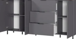CASAVANTI Sideboard CALIFORNIA 192 x 98 cm Graphit/ Navarra-Eiche