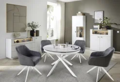 CASAVANTI Sideboard LISSABON modern white 165 x 84 cm